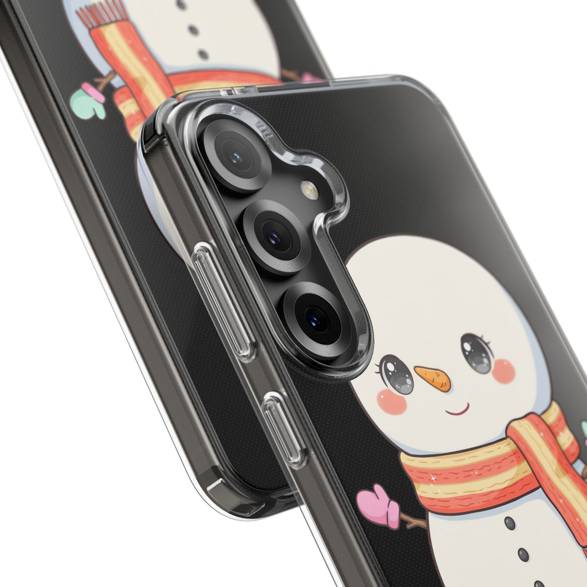 Kawaii Snowman Phone Case – Cute Christmas Clear Case