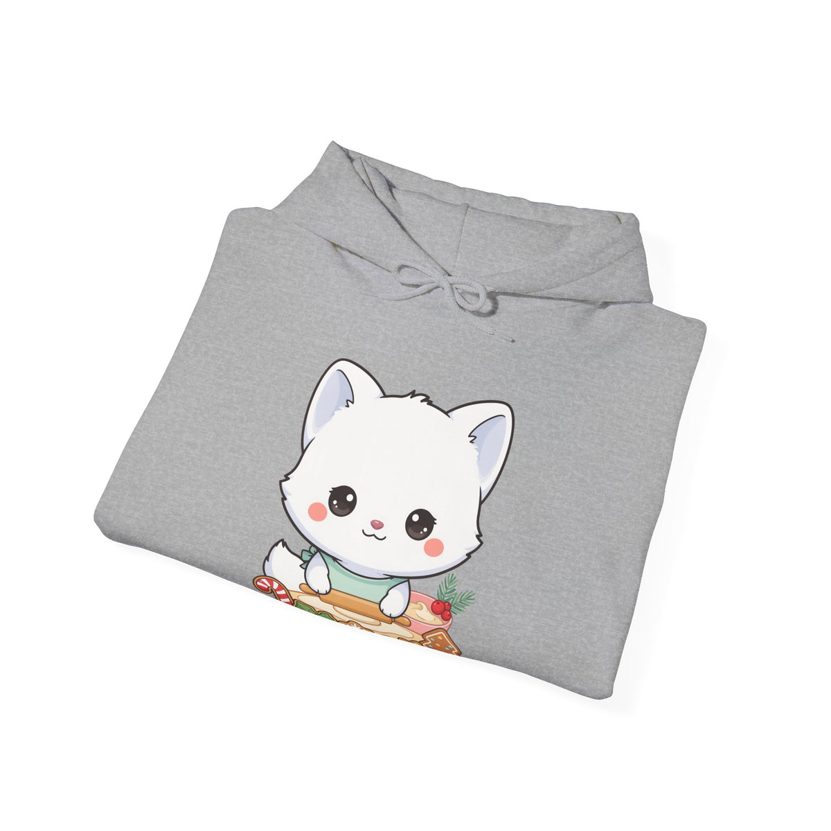 Christmas Fox Baking Hoodie, Kawaii Cookie Baker Sweatshirt