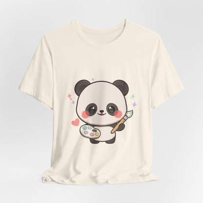 Kawaii Panda Artist T-Shirt for Creative Panda Fans