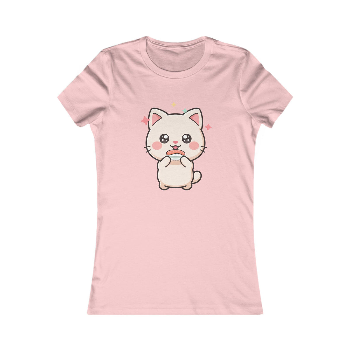 Kawaii Cat Sushi Women's Tee for Cute Casual Outfits