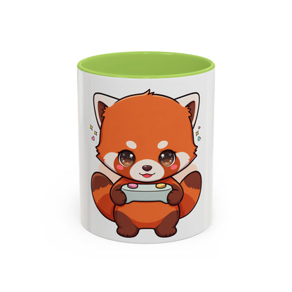 Red Panda Gamer Accent Coffee Mug for Cozy Desk Setups