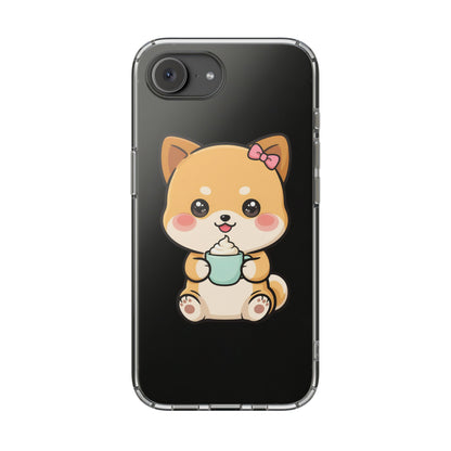 Kawaii Shiba Inu Phone Case with Latte