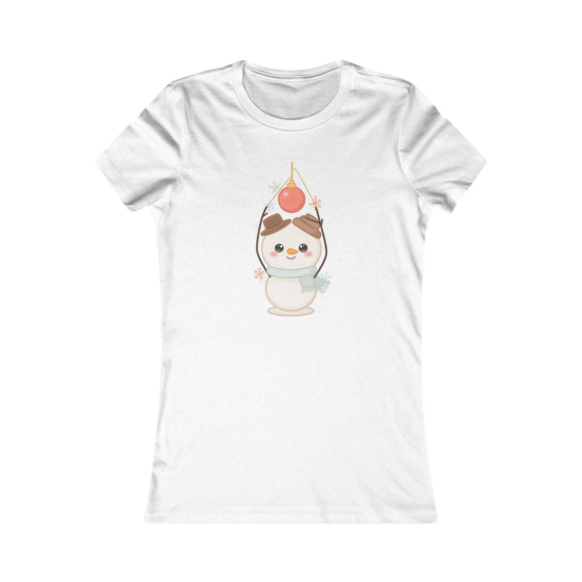 Kawaii Christmas Snowman Women's Favorite Tee
