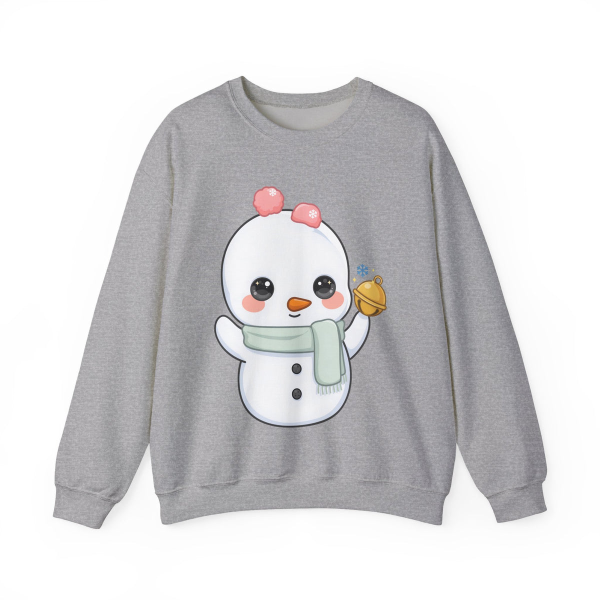Kawaii Snowman Sweatshirt, Cute Winter Crewneck
