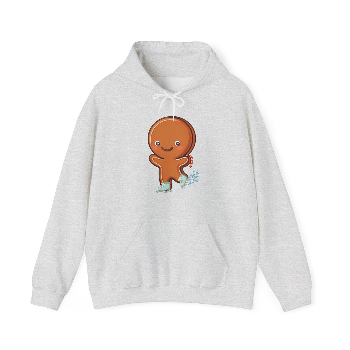 Kawaii Gingerbread Skating Hoodie for Cozy Winter Cheer