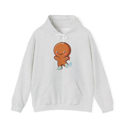 Kawaii Gingerbread Skating Hoodie for Cozy Winter Cheer