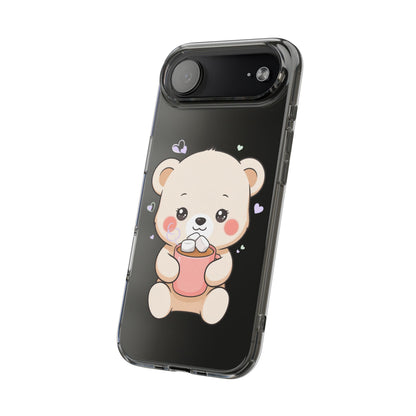 Kawaii Polar Bear Phone Case with Hot Cocoa
