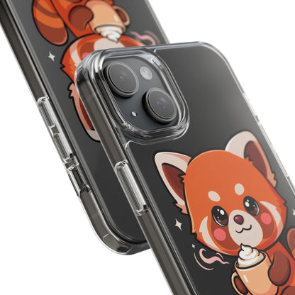 Kawaii Red Panda Phone Case with Latte