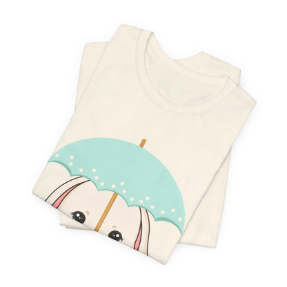 Kawaii Bunny T-Shirt, Cute Umbrella Rabbit Tee