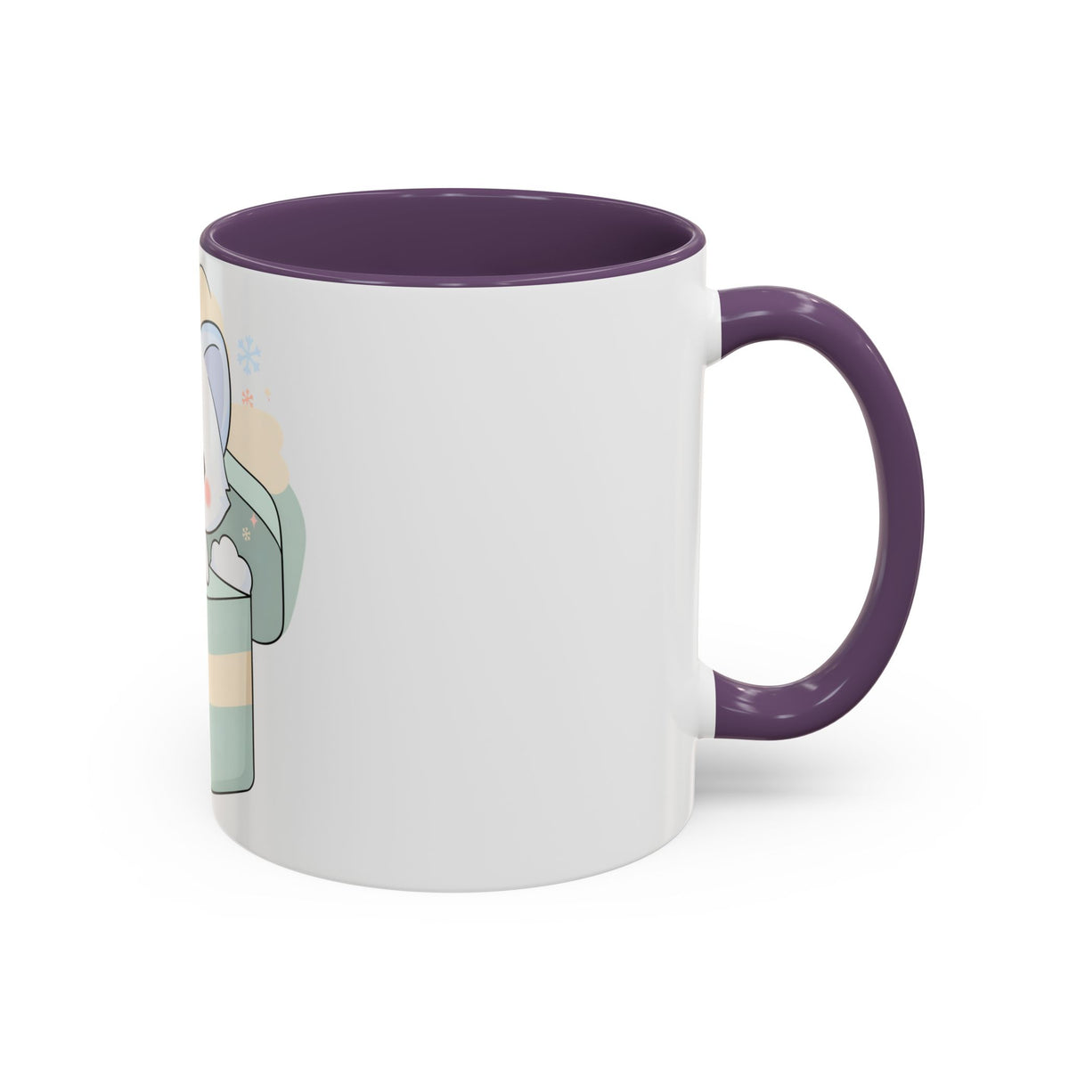Kawaii Arctic Fox Mug, Cute Gift Box Accent Coffee Mug