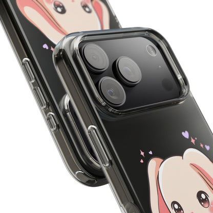 Kawaii Bunny Gamer Clear Impact-Resistant Phone Case