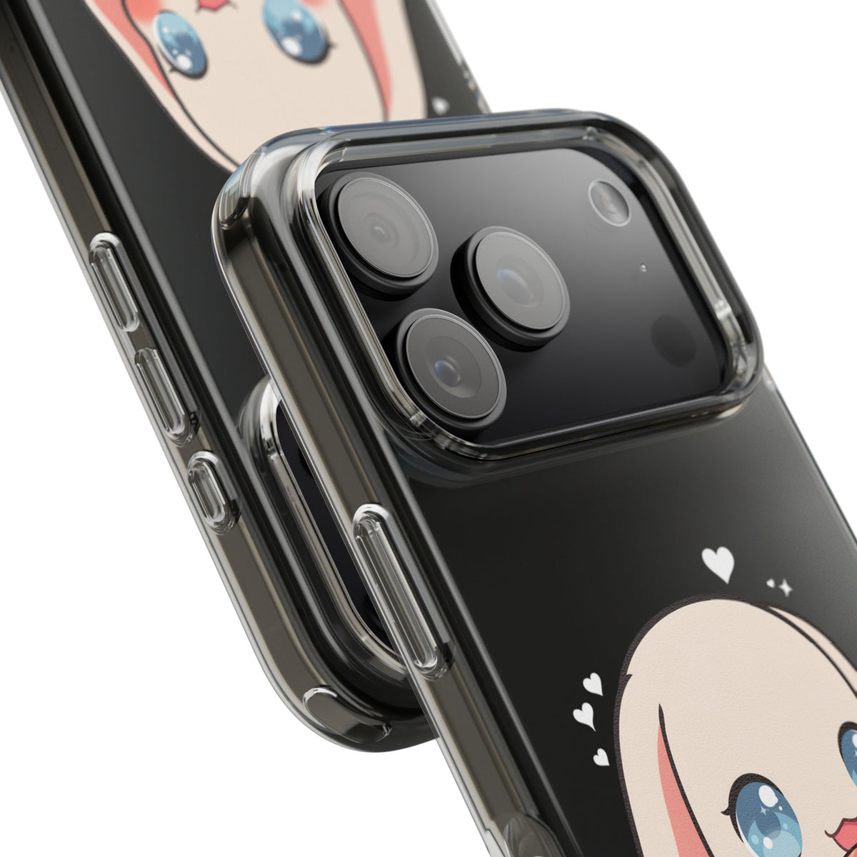 Kawaii Bunny Sushi Phone Case, Clear Impact-Resistant