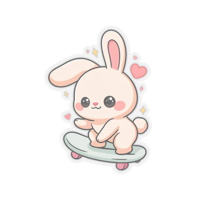 Kawaii Bunny Skateboard Sticker for Laptop and Journal