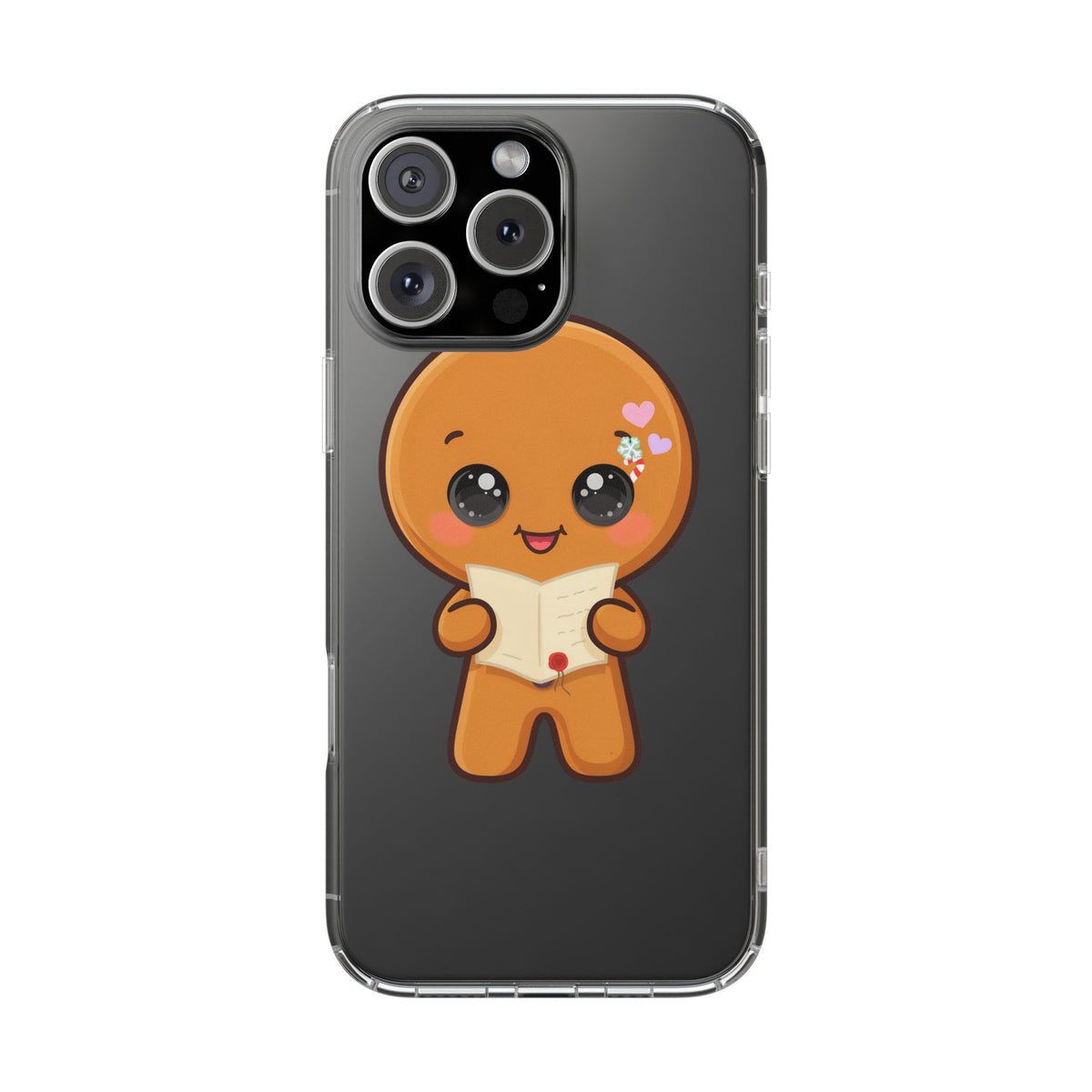 Gingerbread Man Phone Case, Cute Christmas Letter Reader