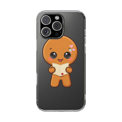 Gingerbread Man Phone Case, Cute Christmas Letter Reader