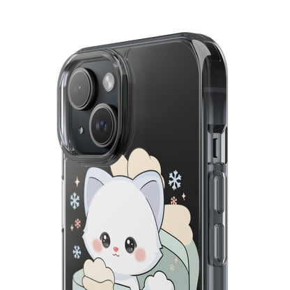 Kawaii Arctic Fox Clear Impact-Resistant Phone Case