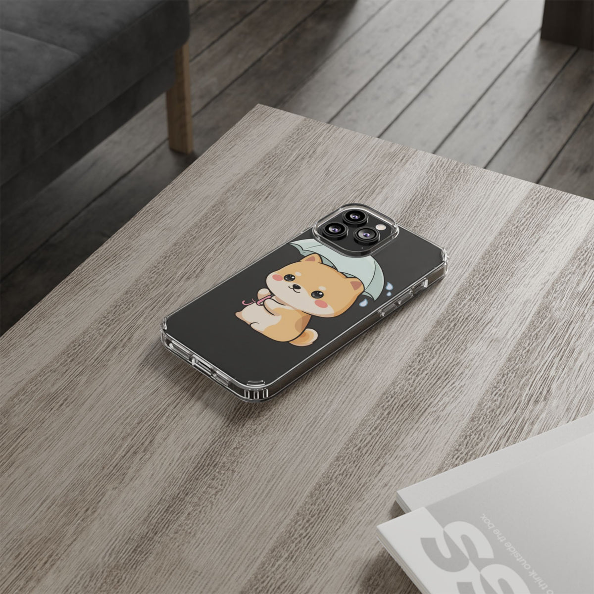 Shiba Inu Phone Case, Kawaii Rainy Day Pup