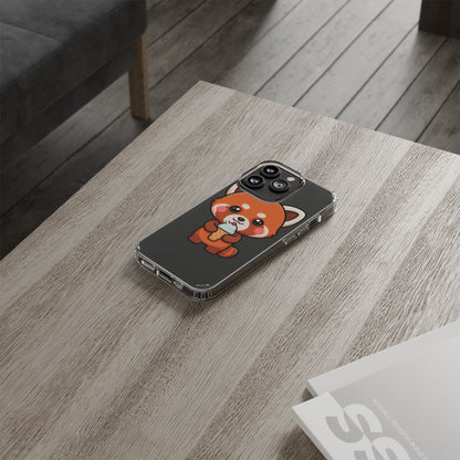 Kawaii Red Panda Phone Case with Ice Cream