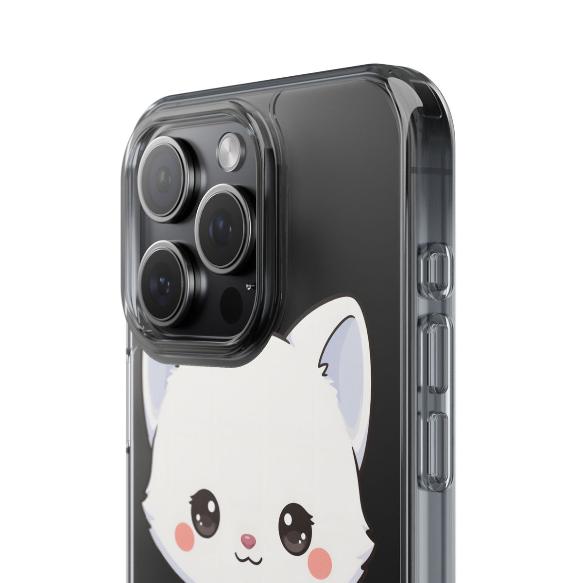 Christmas Fox Clear Phone Case, Kawaii Cookie Baker