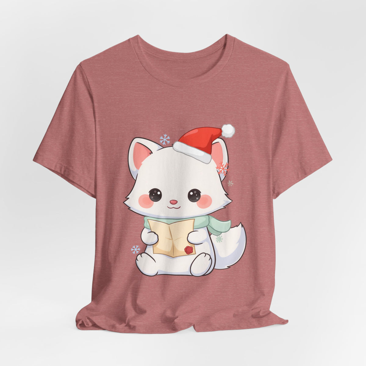 Christmas Arctic Fox T-Shirt for Cozy Holiday Readers