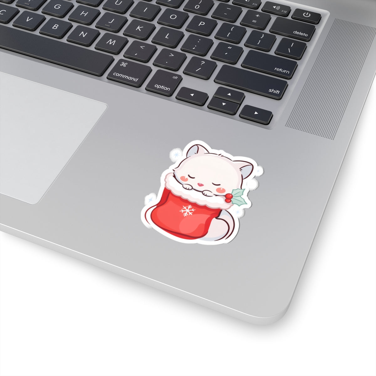Kawaii Arctic Fox Christmas Sticker for Cozy Holiday Fans