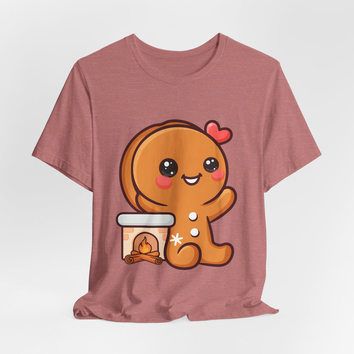 Christmas Gingerbread Man T-Shirt, Cozy Kawaii Holiday Tee