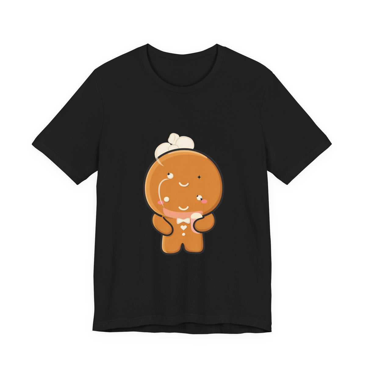 Kawaii Gingerbread Man T-Shirt for Cozy Cocoa Fans