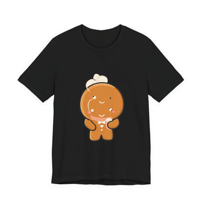 Kawaii Gingerbread Man T-Shirt for Cozy Cocoa Fans