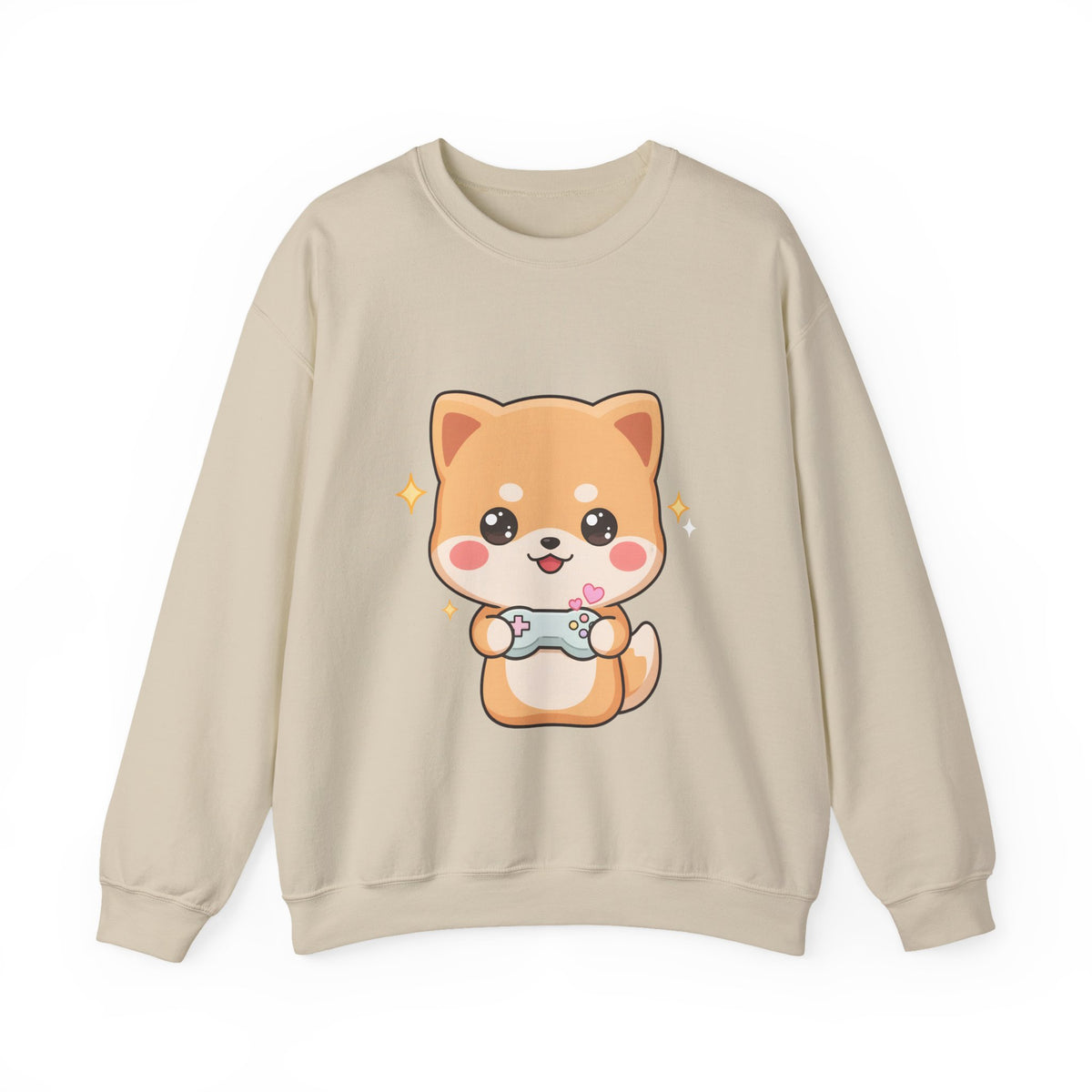 Kawaii Gamer Shiba Inu Sweatshirt for Cozy Gaming Days