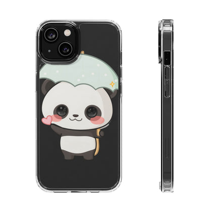 Kawaii Panda Clear Impact-Resistant Phone Case