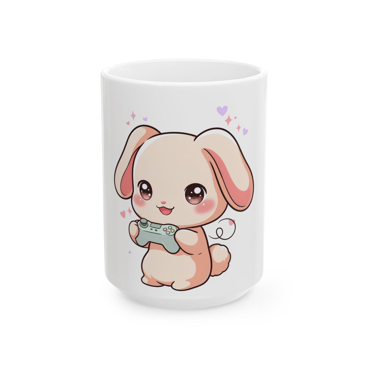 Gamer Bunny Mug – Cute Kawaii Video Game Gift