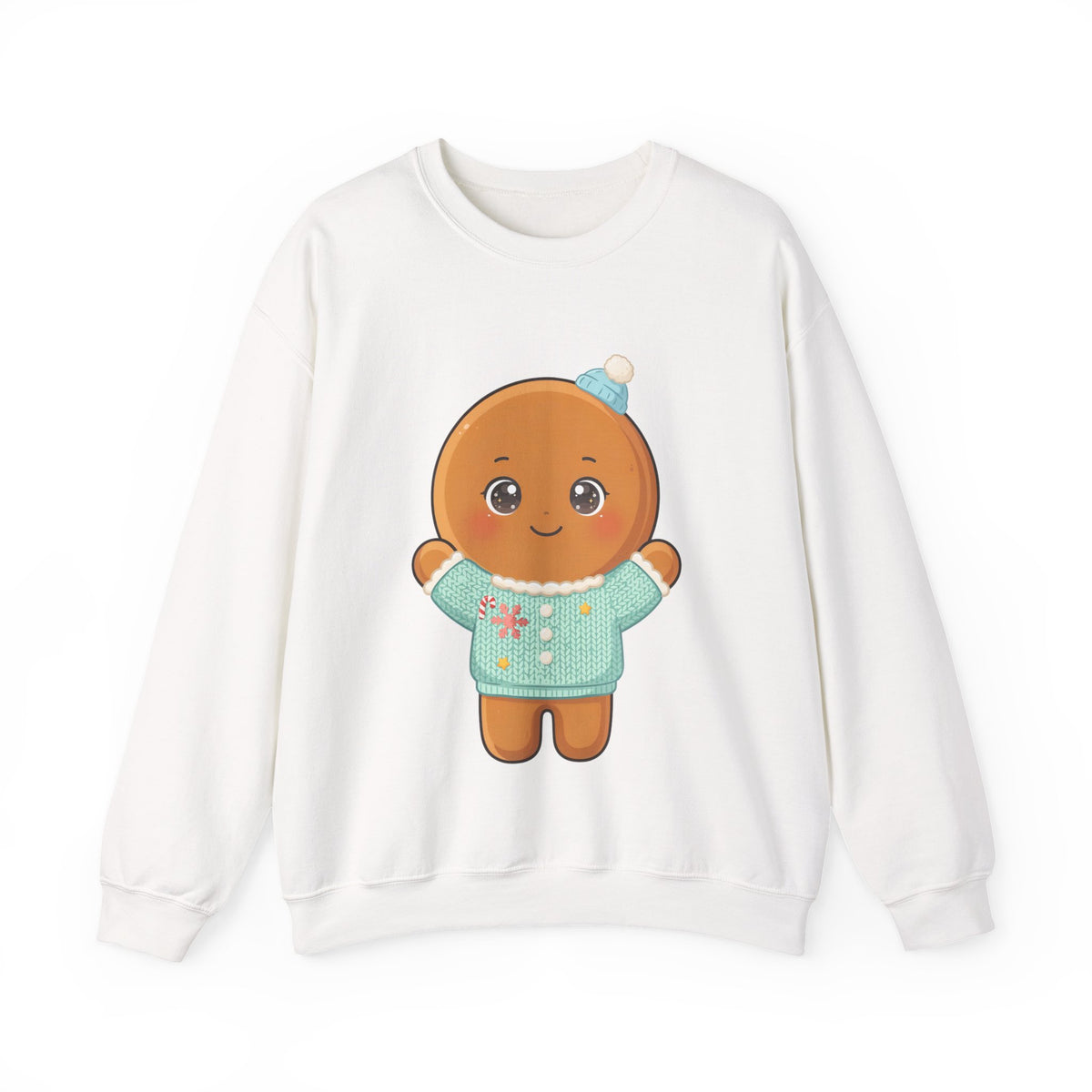 Kawaii Gingerbread Sweatshirt, Cute Christmas Crewneck