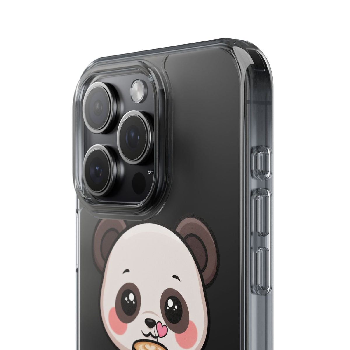 Kawaii Panda Latte Clear Impact-Resistant Case