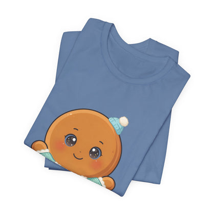 Kawaii Gingerbread Man Christmas Tee for Holiday Cheer