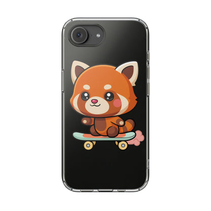 Red Panda Skateboard Phone Case, Cute Kawaii Style