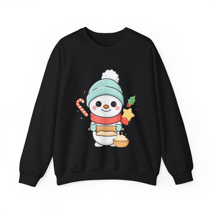 Christmas Snowman Baking Sweatshirt – Kawaii Holiday Crewneck
