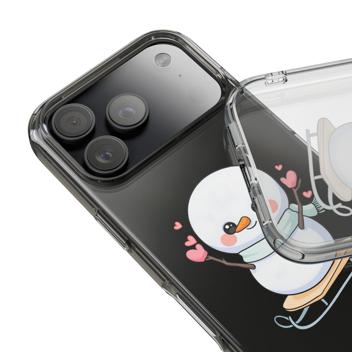 Kawaii Snowman Phone Case, Cute Winter Cheer