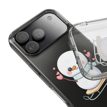 Kawaii Snowman Phone Case, Cute Winter Cheer