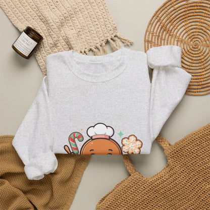 Kawaii Gingerbread Sweatshirt for Christmas Baking Fans