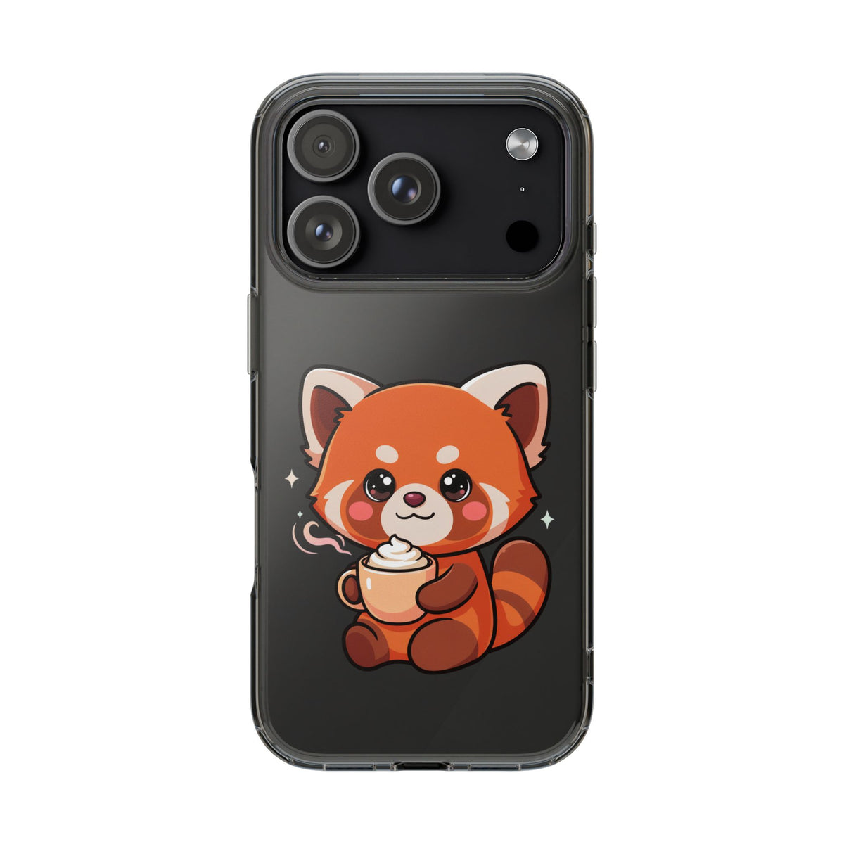 Kawaii Red Panda Phone Case with Latte