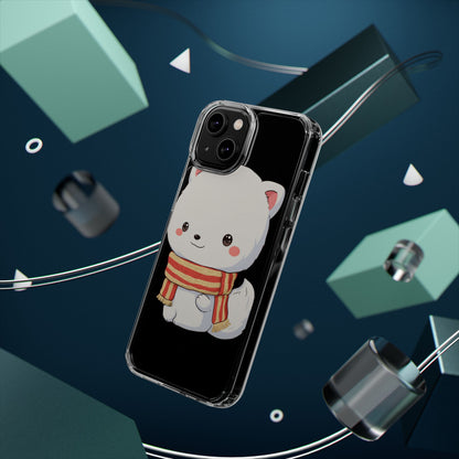 Kawaii Arctic Fox Phone Case, Cozy Christmas Scarf