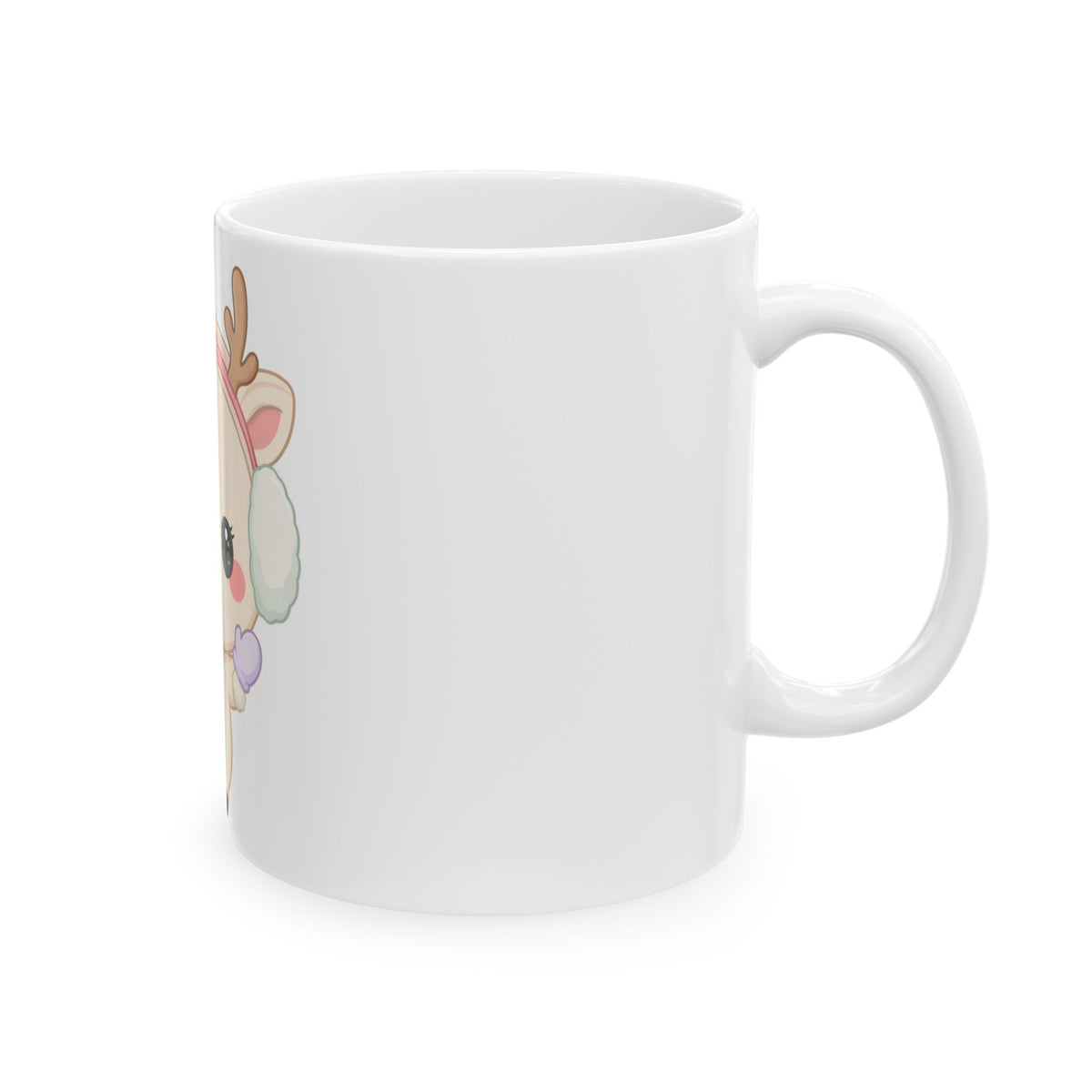 Kawaii Reindeer Mug for Cozy Winter Coffee Moments