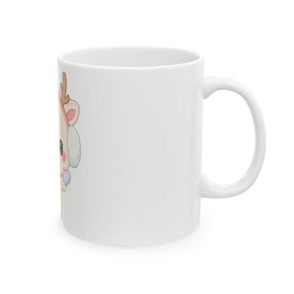 Kawaii Reindeer Mug for Cozy Winter Coffee Moments