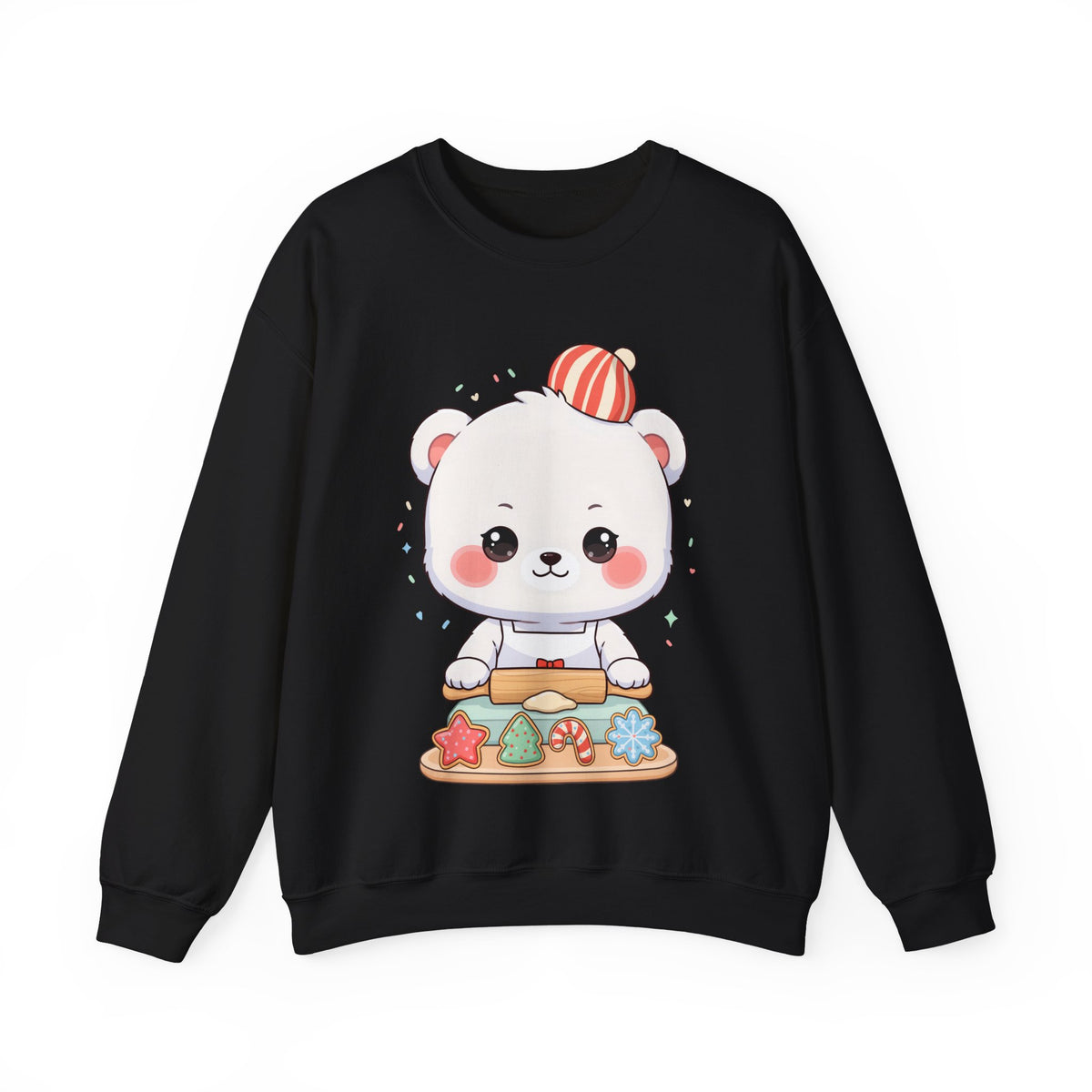 Christmas Cookie Bear Sweatshirt, Cute Holiday Baker Gift