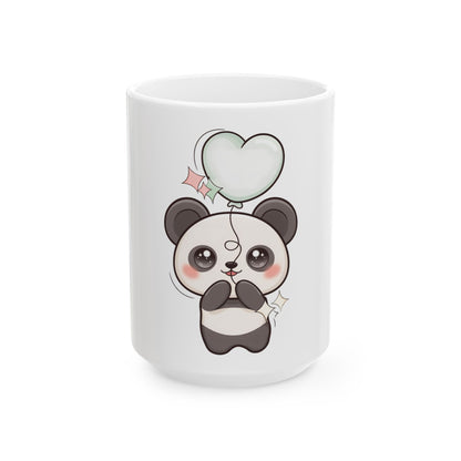 Kawaii Panda Mug with Balloon | Cute Ceramic Gift