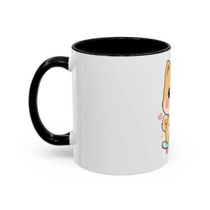 Kawaii Shiba Inu Skateboard Mug, Cute Accent Coffee Mug