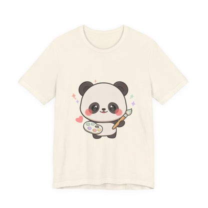 Kawaii Panda Artist T-Shirt for Creative Panda Fans