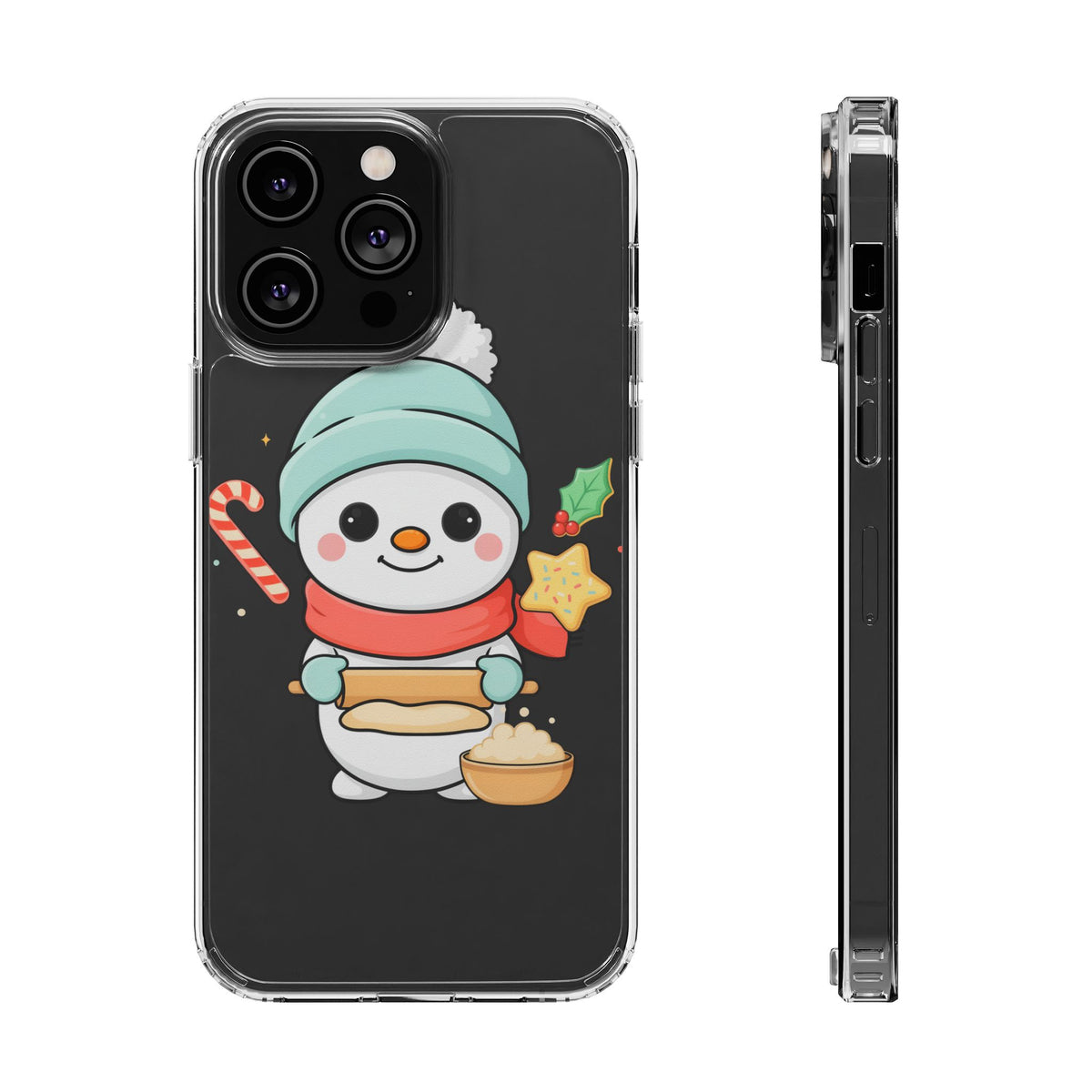 Christmas Snowman Phone Case, Cute Cookie Baker