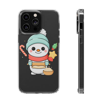 Christmas Snowman Phone Case, Cute Cookie Baker