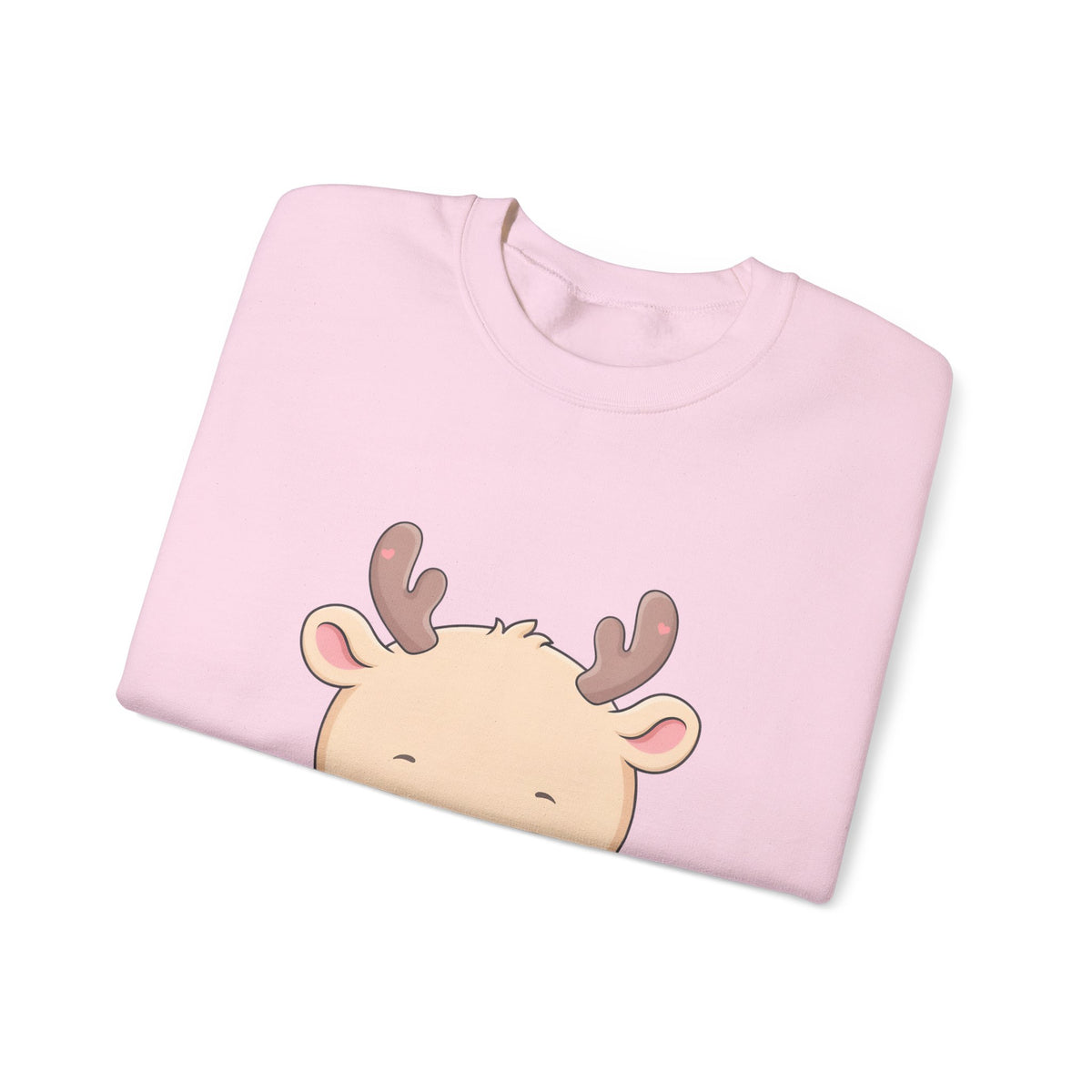 Kawaii Reindeer Sweatshirt, Cute Hot Cocoa Holiday Crewneck